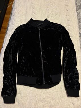 project RUNWAY Black Velvet Bomber Jacket
